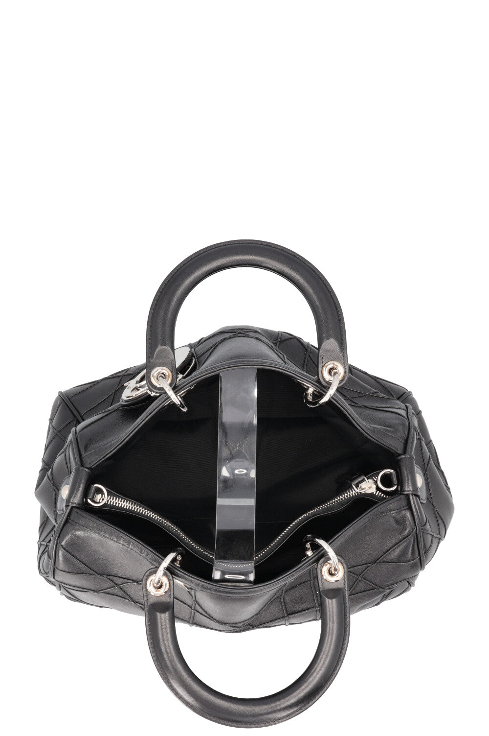 CHRISTIAN DIOR Granville Cannage Bowling Lady Dior Black