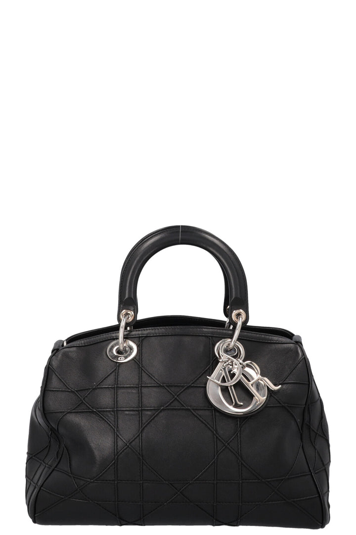 CHRISTIAN DIOR Granville Cannage Bowling Lady Dior Black