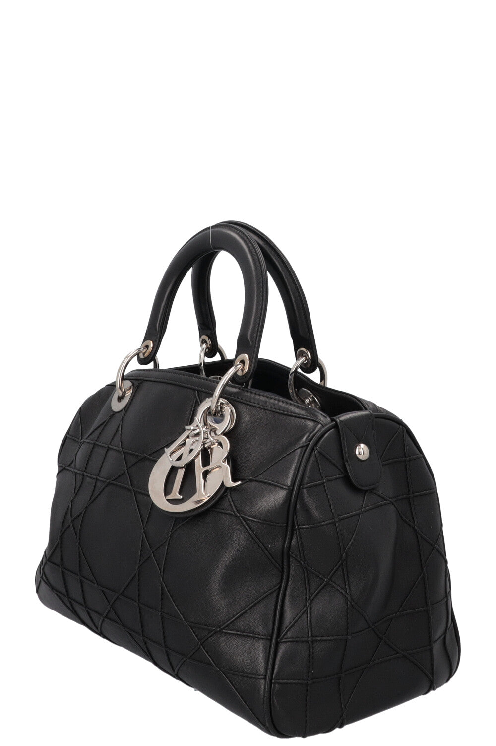 CHRISTIAN DIOR Granville Cannage Bowling Lady Dior Black