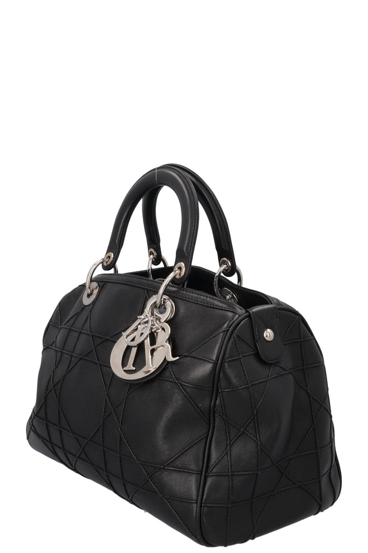 CHRISTIAN DIOR Granville Cannage Bowling Lady Dior Black