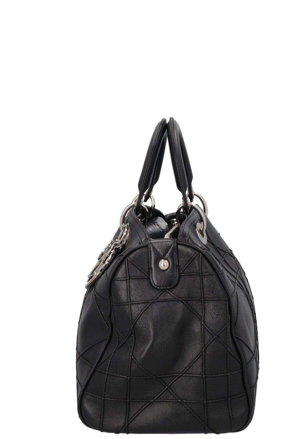CHRISTIAN DIOR Granville Cannage Bowling Lady Dior Black