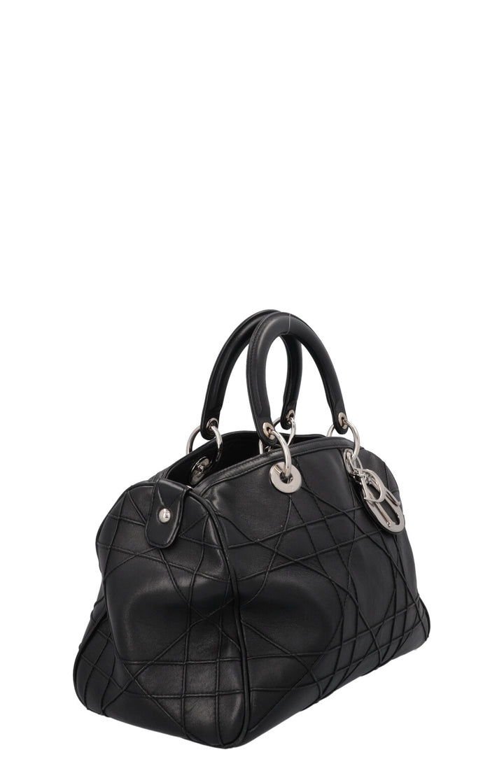 CHRISTIAN DIOR Granville Cannage Bowling Lady Dior Black
