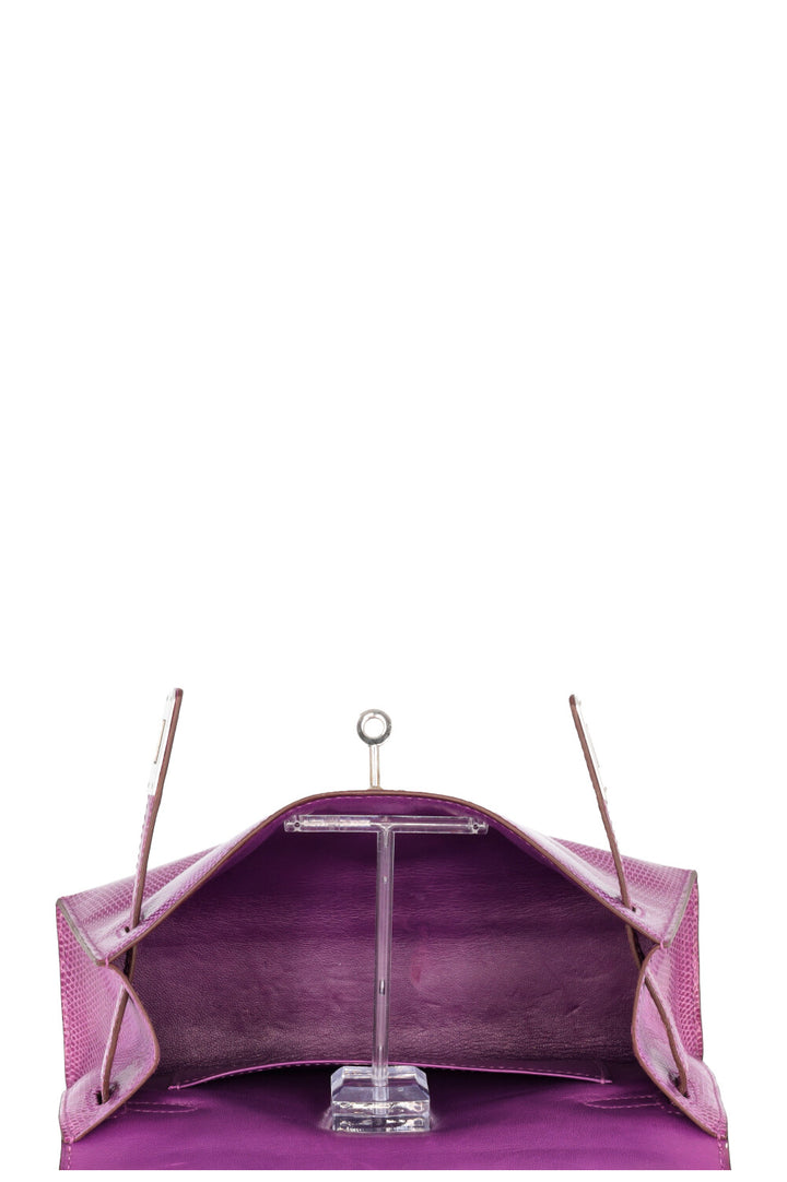 HERMÈS Kelly Pochette Lizard Violet