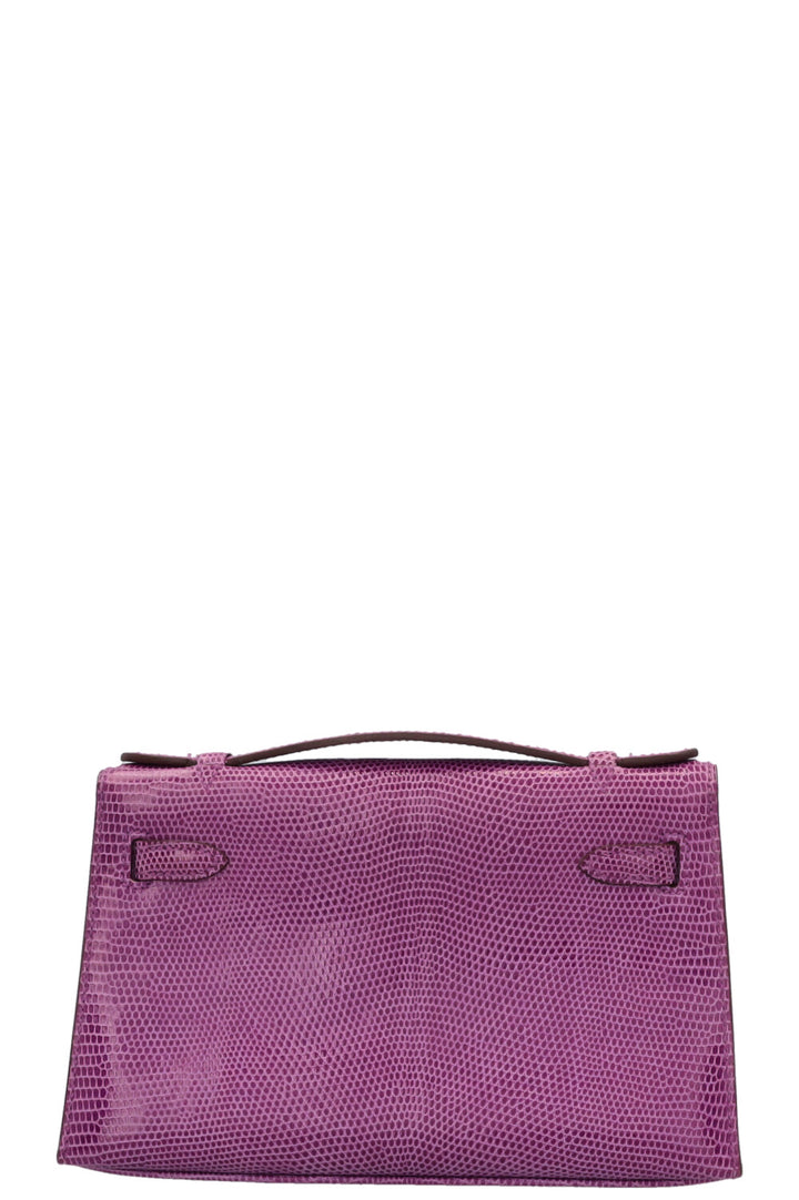 HERMÈS Kelly Pochette Lizard Violet