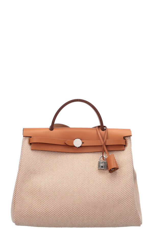 HERMÈS Herbag Zip 31 Canvas Tan