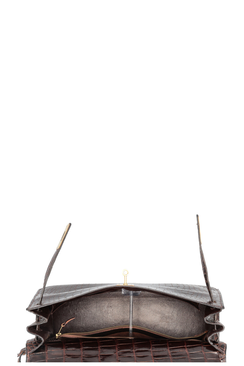 HERMÈS Vintage Kelly 35 Alligator Mississippiensis Chocolat