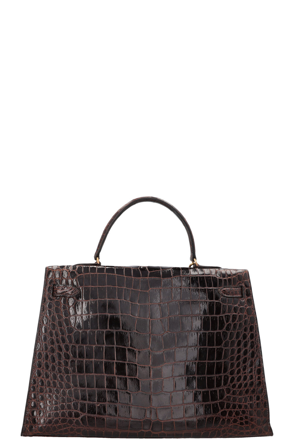 HERMÈS Vintage Kelly 35 Alligator Mississippiensis Chocolat