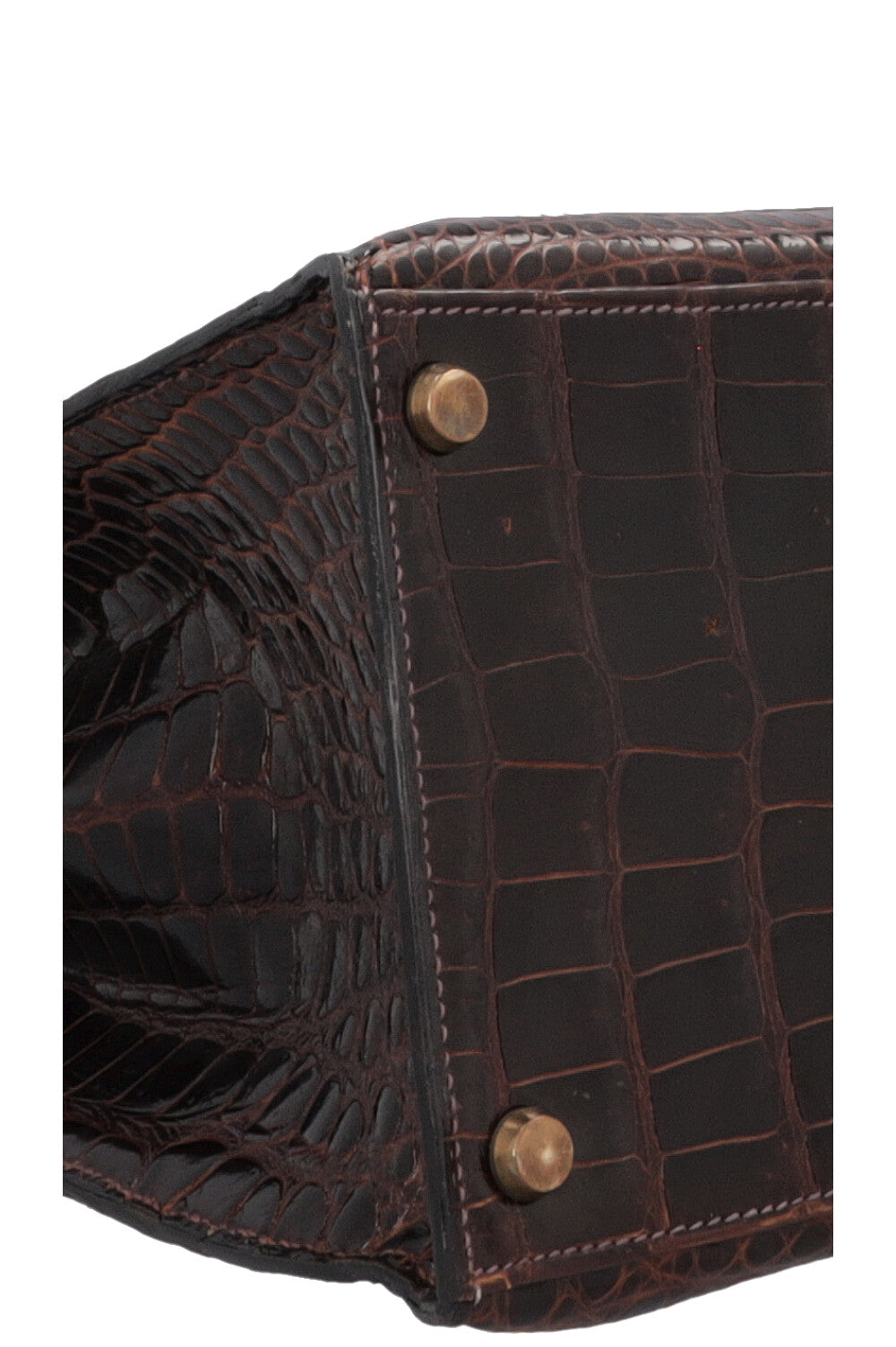 HERMÈS Vintage Kelly 35 Alligator Mississippiensis Chocolat