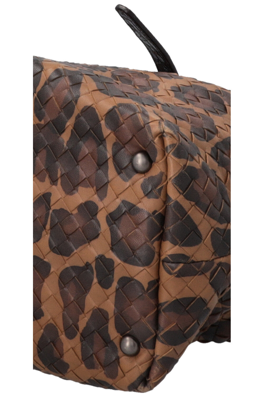BOTTEGA VENETA Boston Bag Intrecciato Cheetah Brown