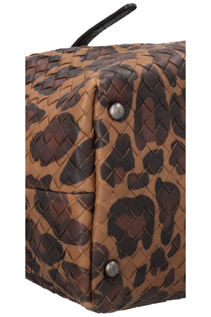 BOTTEGA VENETA Boston Bag Intrecciato Cheetah Brown