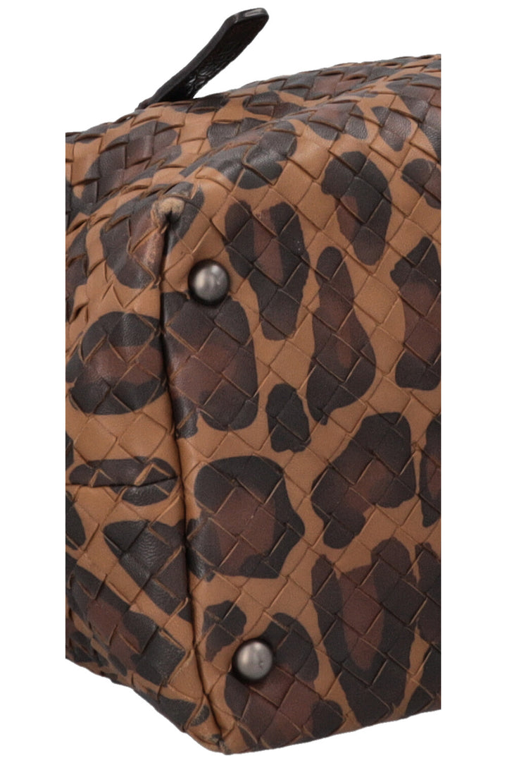 BOTTEGA VENETA Boston Bag Intrecciato Cheetah Brown