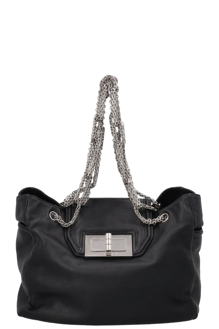 CHANEL Mademoiselle Turnlock Tote Bag Black