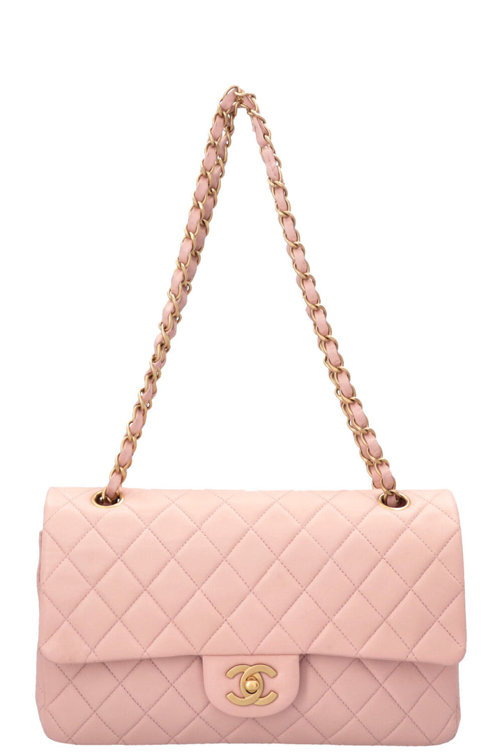 CHANEL Medium Classic Double Flap Bag Pink