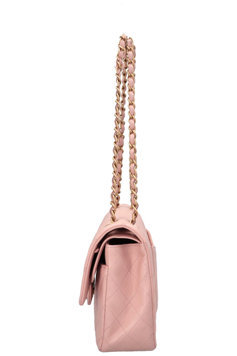 CHANEL Medium Classic Double Flap Bag Pink