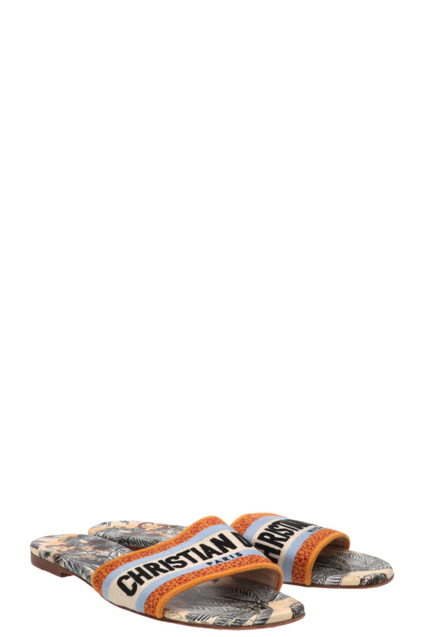 CHRISTIAN DIOR Dway Logo Slides Orange