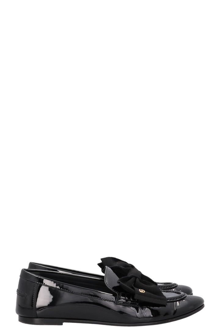 Mocassin Diorissimo CHRISTIAN DIOR verni noir