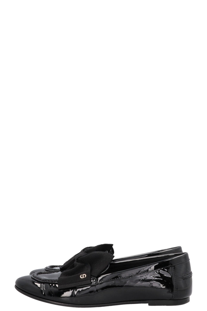 Mocassin Diorissimo CHRISTIAN DIOR verni noir