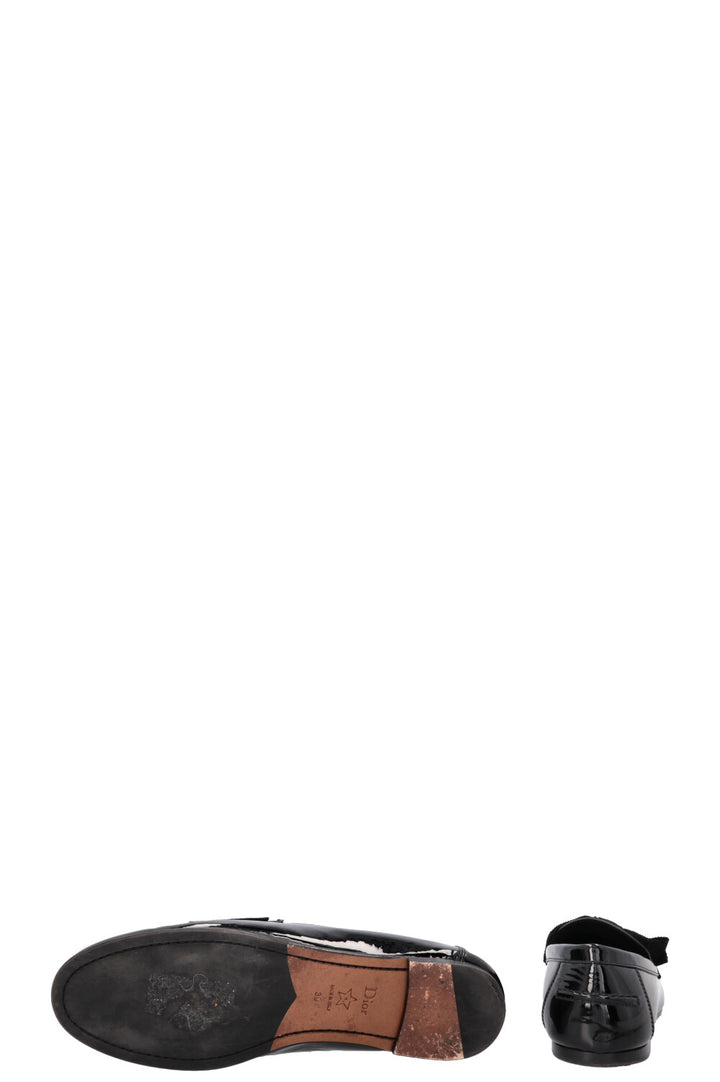 Mocassin Diorissimo CHRISTIAN DIOR verni noir