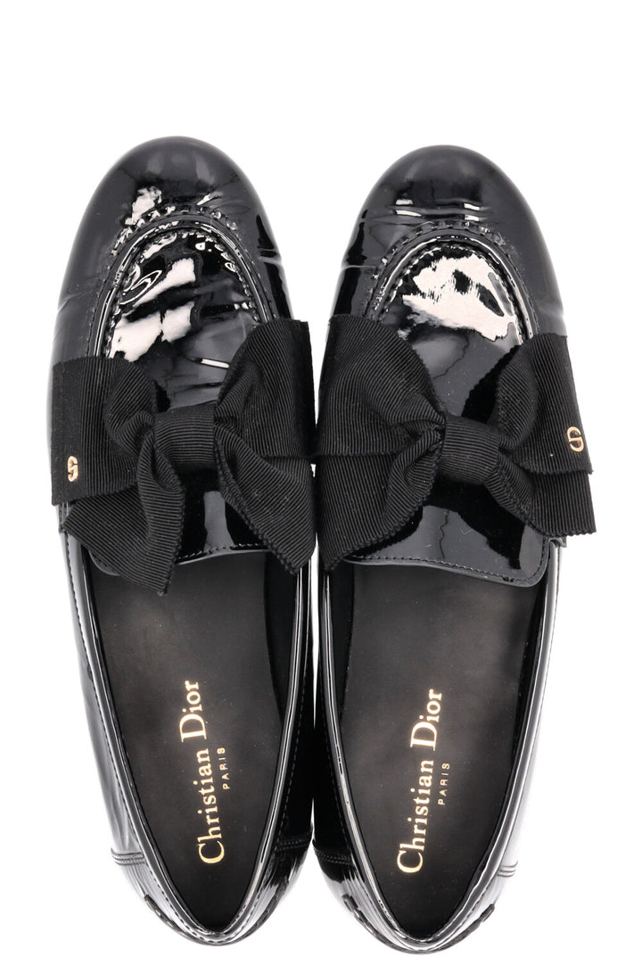 Mocassin Diorissimo CHRISTIAN DIOR verni noir