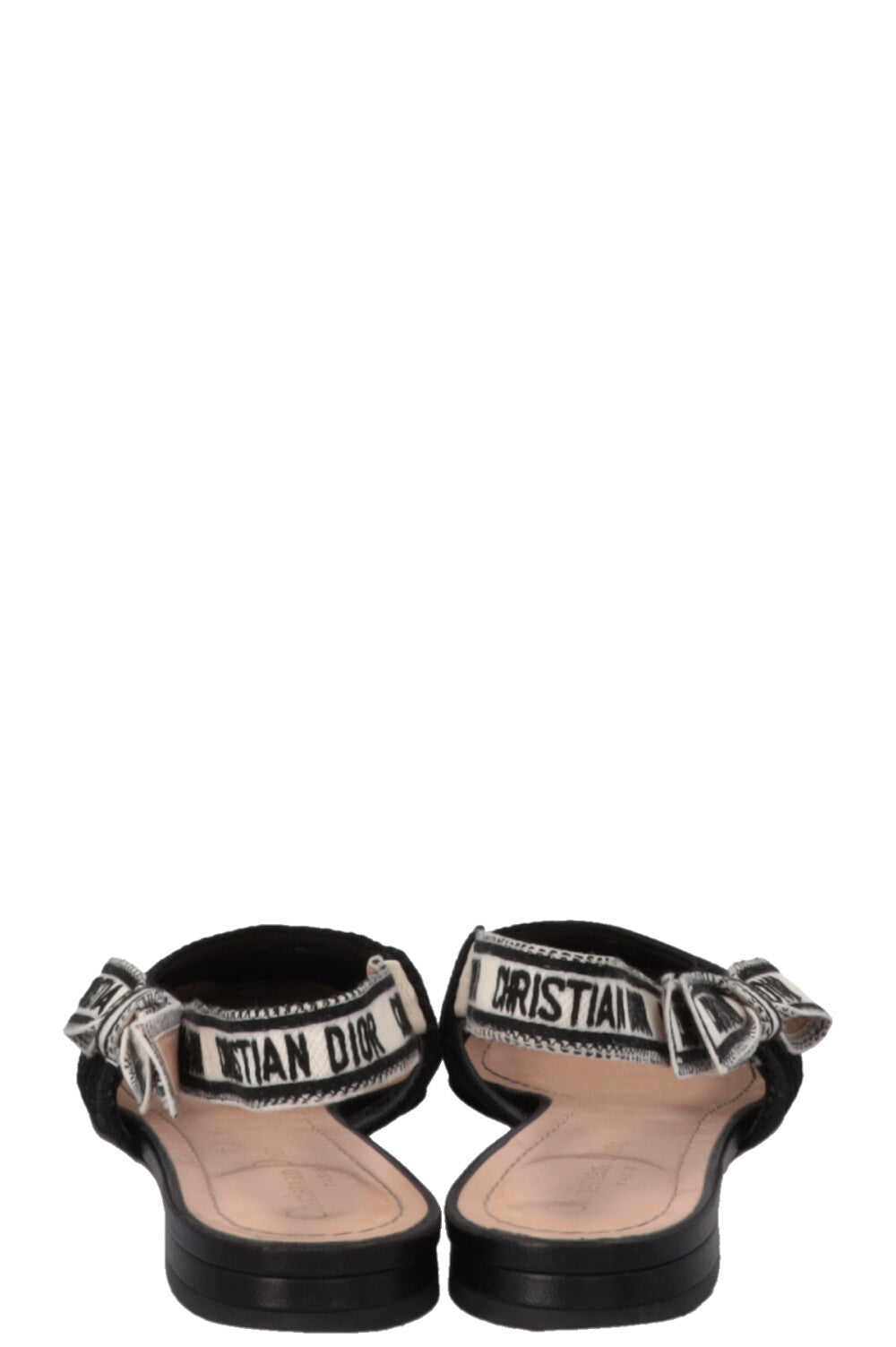 CHRISTIAN DIOR Lace Moi Slingback Ballet Flats Black
