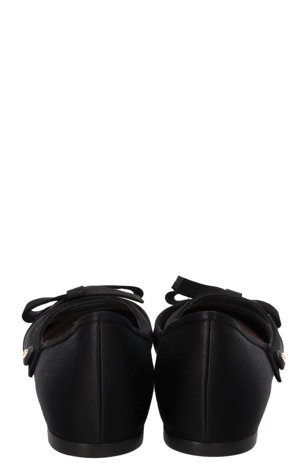 CHRISTIAN DIOR Lovely-D Ballet Flats Satin Black