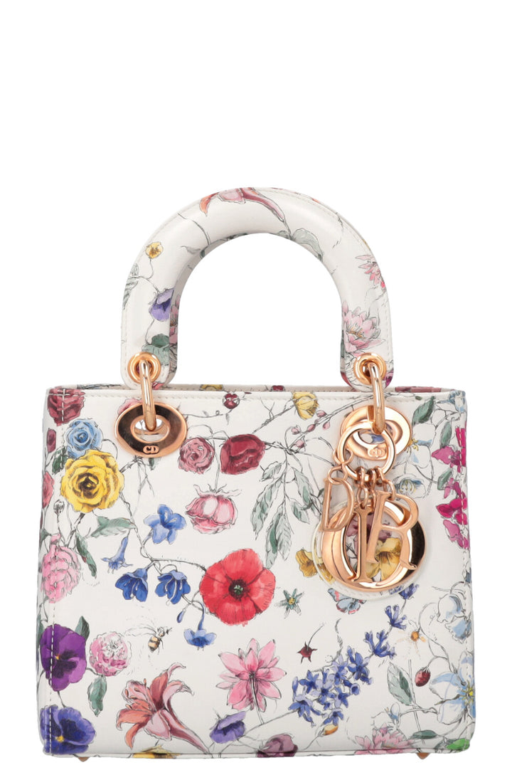 CHRISTIAN DIOR Florilegio Small Lady Dior White