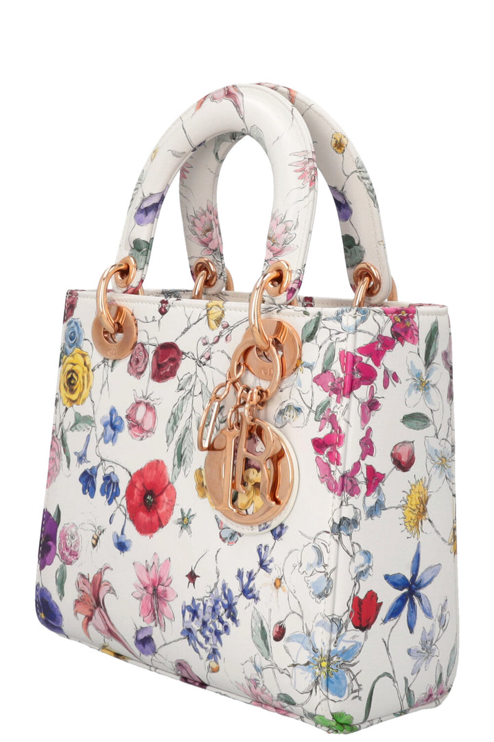 CHRISTIAN DIOR Florilegio Small Lady Dior White