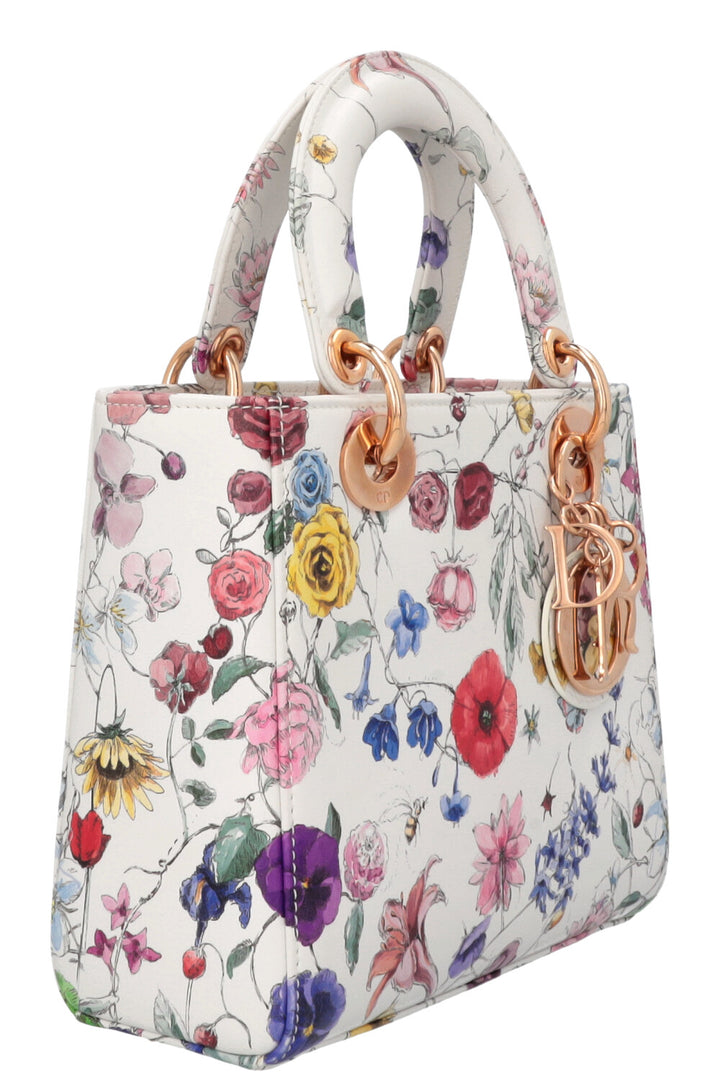 CHRISTIAN DIOR Florilegio Small Lady Dior White