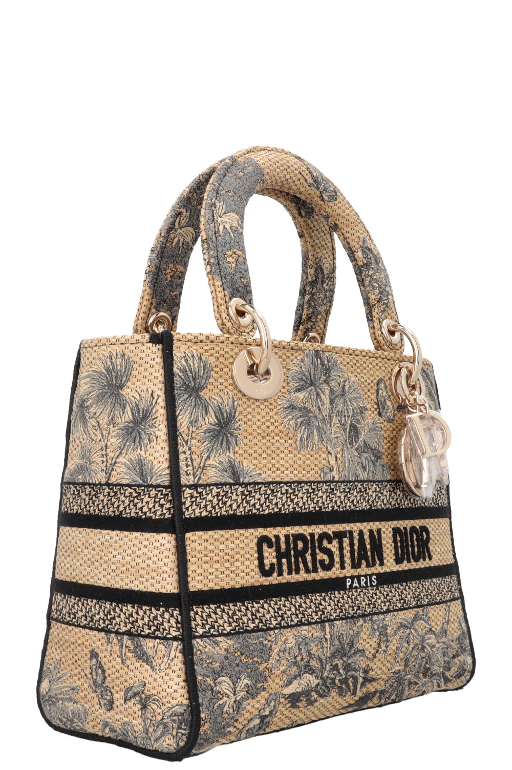 CHRISTIAN DIOR Medium Dioriviera Lady Dior Raffia