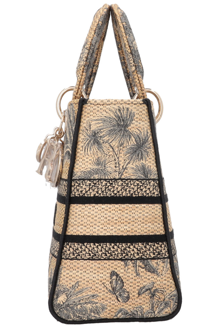 CHRISTIAN DIOR Medium Dioriviera Lady Dior Raffia