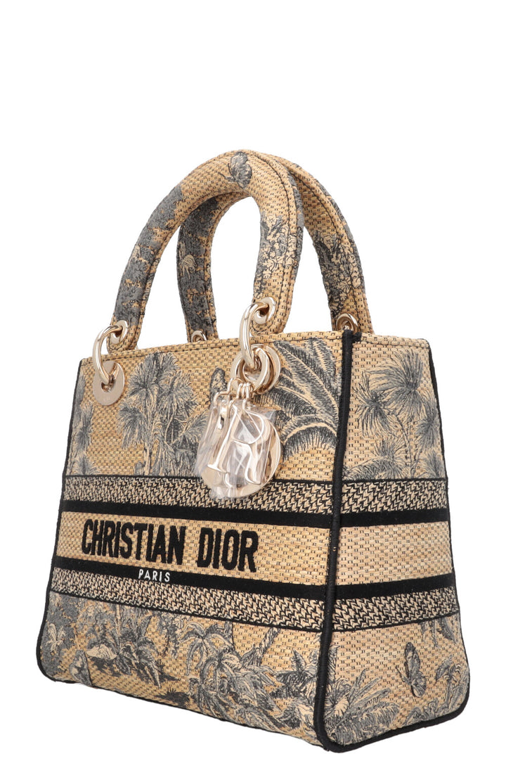 CHRISTIAN DIOR Medium Dioriviera Lady Dior Raffia