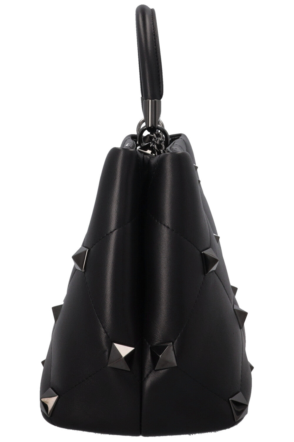 VALENTINO Roman Stud The Handle Bag All Black