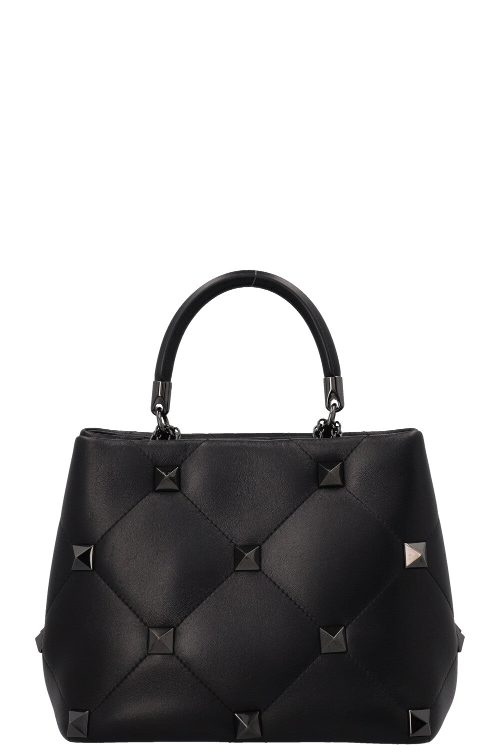 VALENTINO Roman Stud The Handle Bag All Black