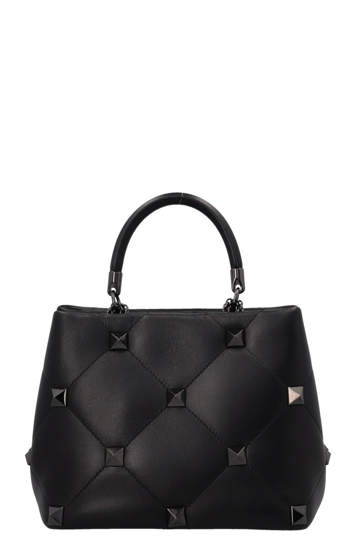 VALENTINO Roman Stud The Handle Bag All Black