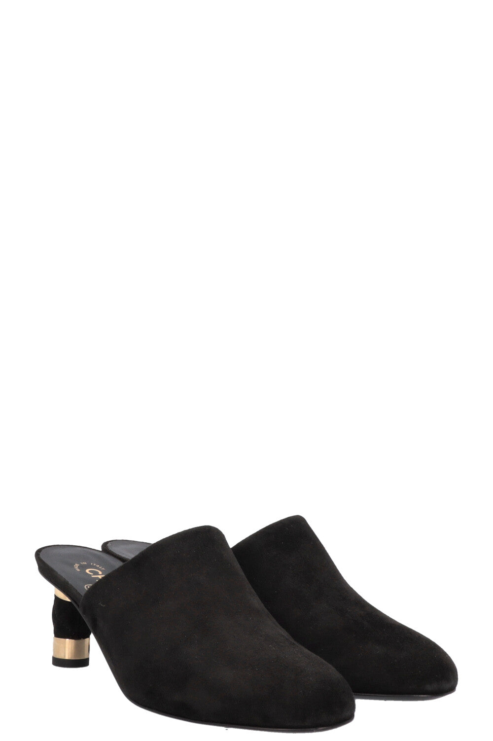 CHANEL Mules Suede Black