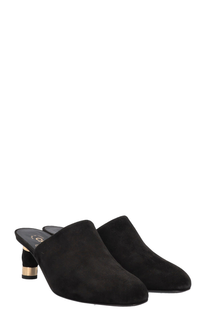 CHANEL Mules Suede Black