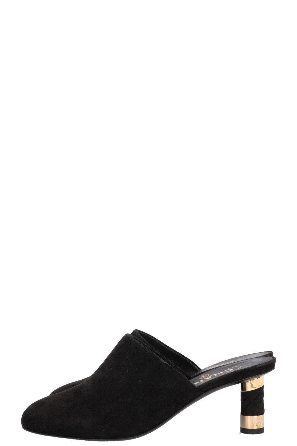 CHANEL Mules Suede Black