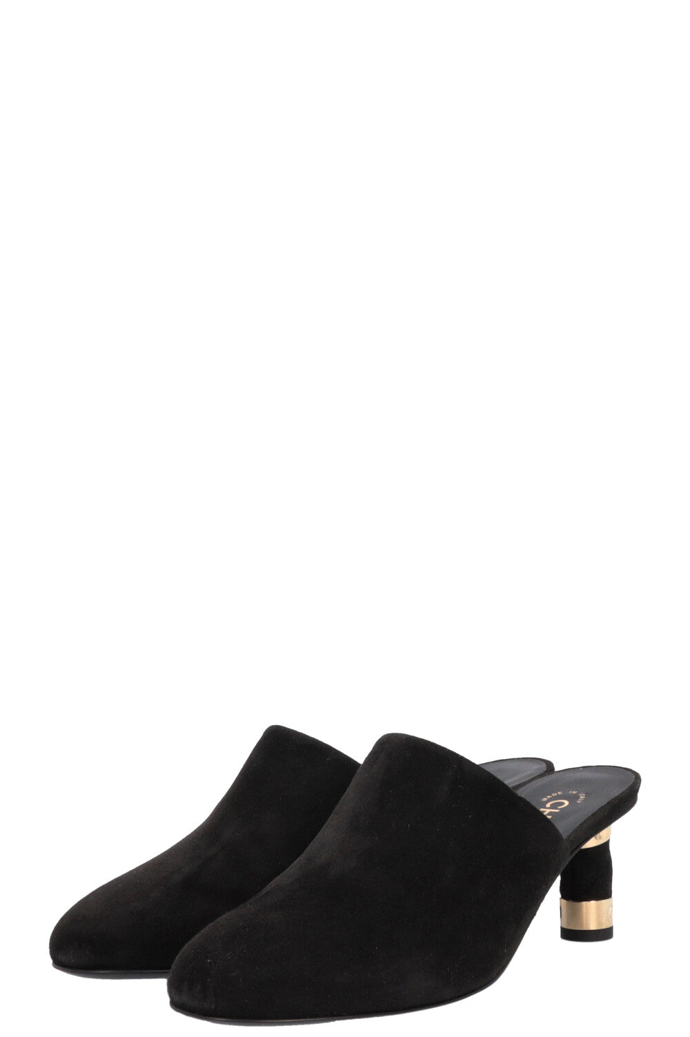 CHANEL Mules Suede Black