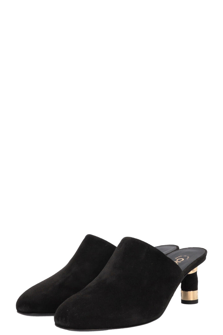 CHANEL Mules Suede Black