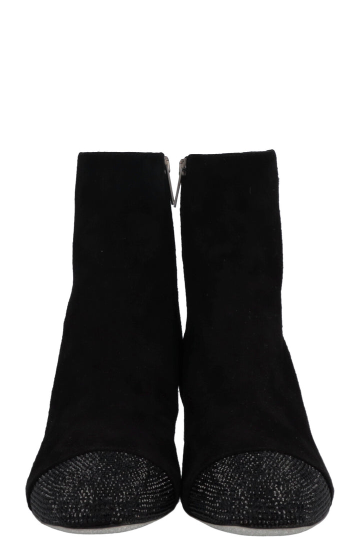 Bottines Bonnie en daim noir de RENÉ CAOVILLA