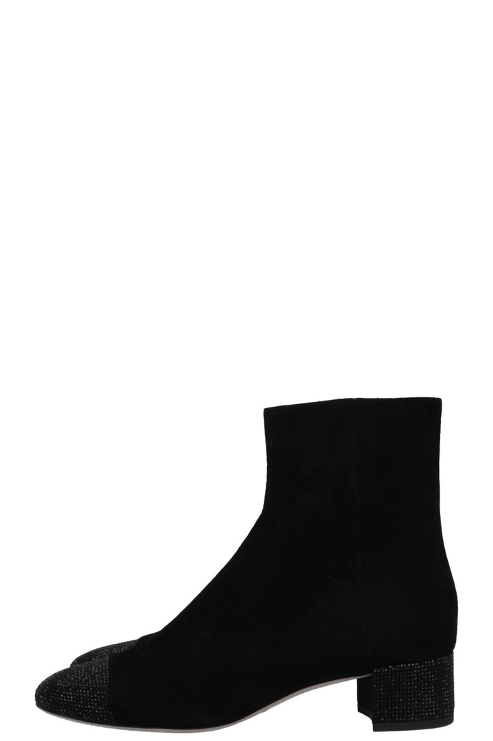 Bottines Bonnie en daim noir de RENÉ CAOVILLA