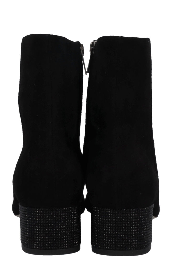 Bottines Bonnie en daim noir de RENÉ CAOVILLA