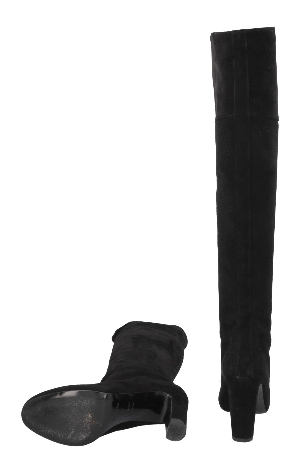 Bottes hautes HERMÈS en daim noir