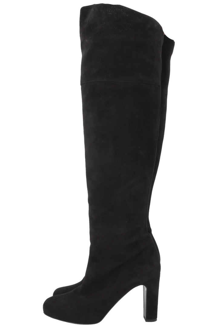 Bottes hautes HERMÈS en daim noir