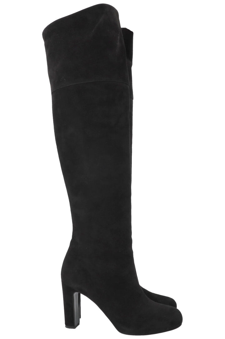 Bottes hautes HERMÈS en daim noir