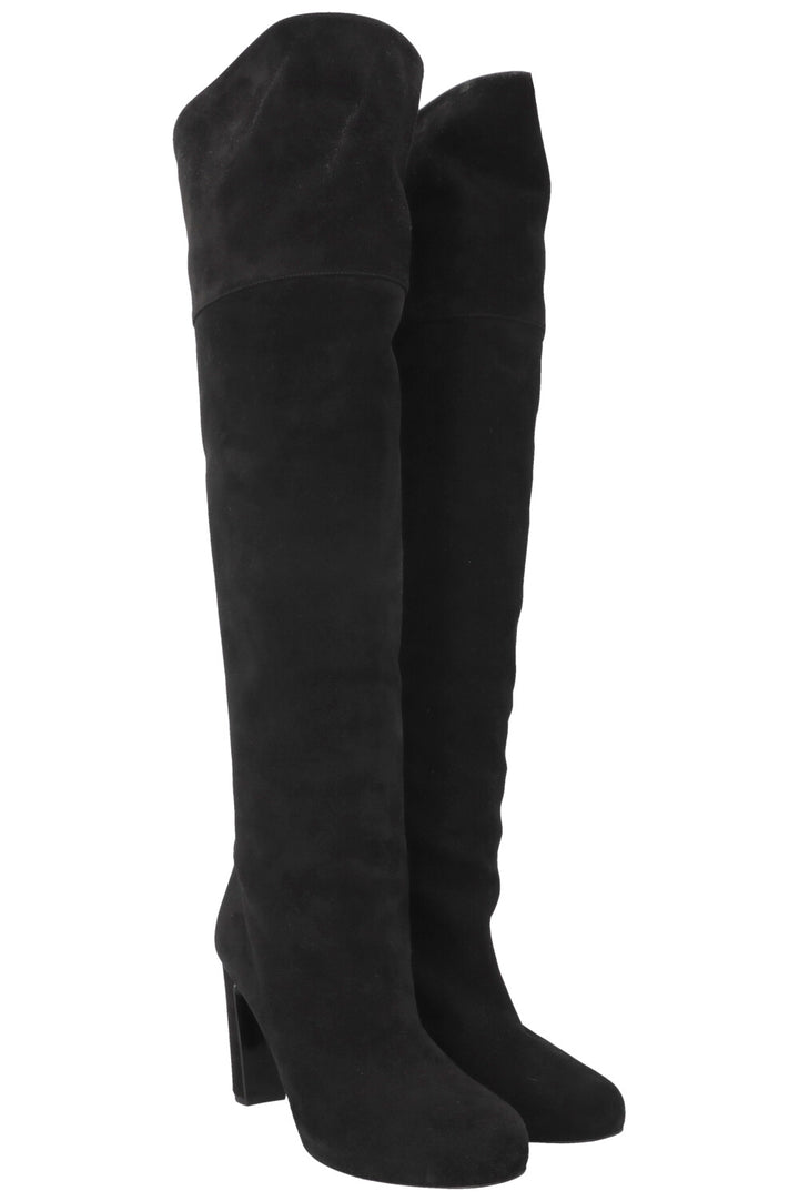 Bottes hautes HERMÈS en daim noir