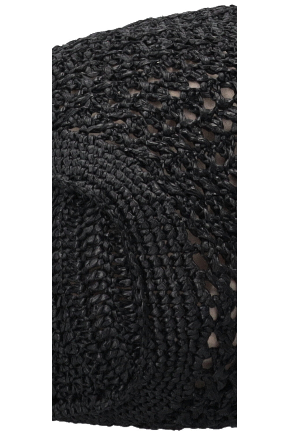 MIUMIU Logo Raffia Tote Bag Black