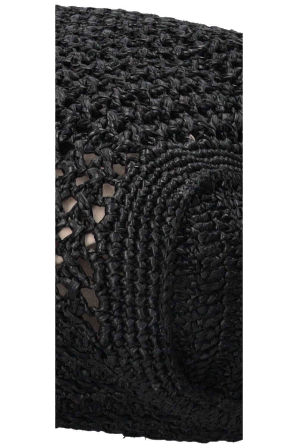 MIUMIU Logo Raffia Tote Bag Black