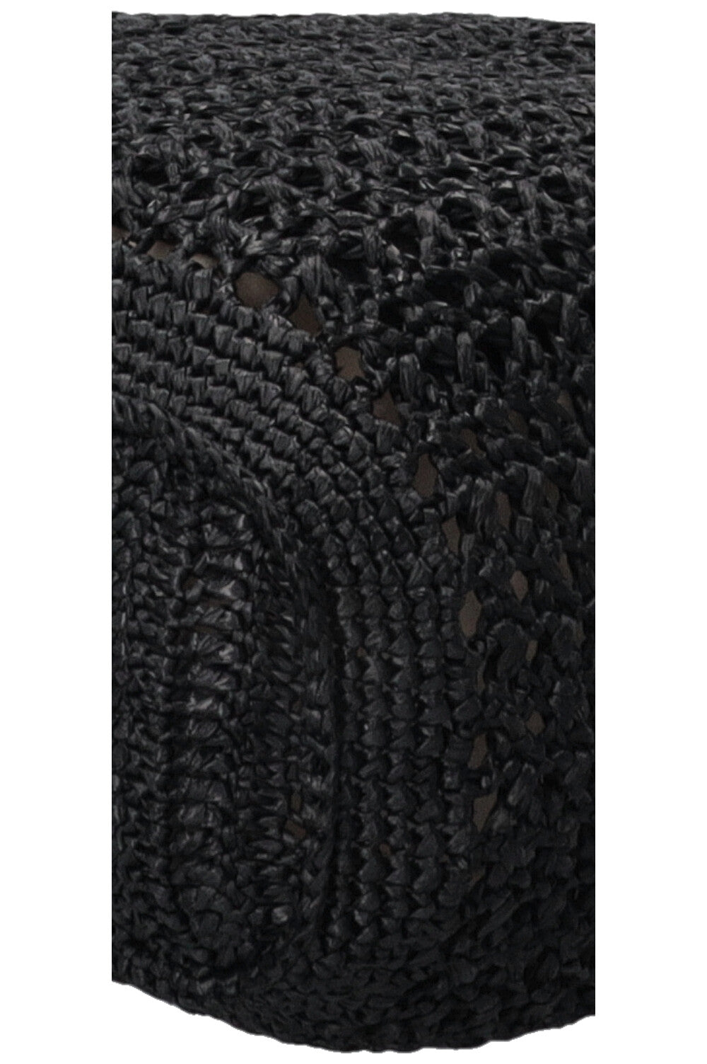 MIUMIU Logo Raffia Tote Bag Black