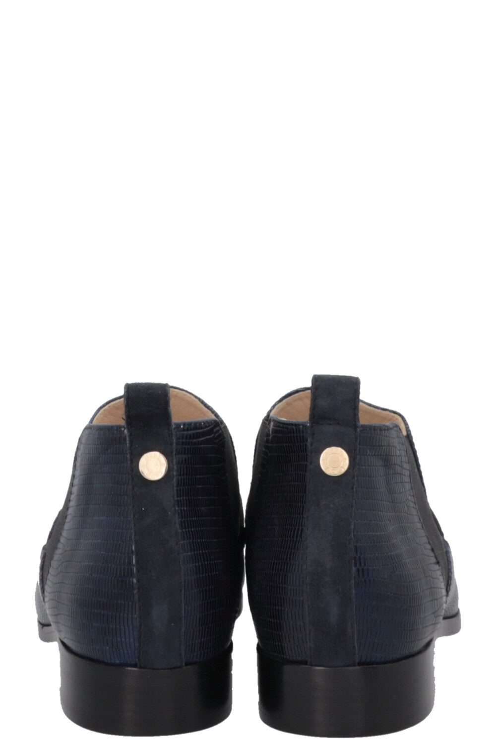 JIMMY CHOO Chain Link Embossed Loafers Blue